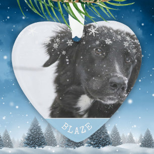 Border Collie Kerst Persoonlijke huisdier foto Ornament