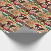 Border Collie Kerstbak: Festieve Kerstmis Cadeaupapier (Hoek)