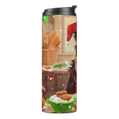 Border Collie Kerstbakken: Festieve Kerstmis Thermosbeker (Gedraaid links)
