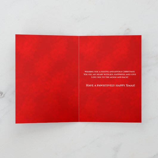 Border Collie kerstcadeaus bogen met vers Kaart (Binnen)