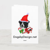 Border Collie kerstcadeaus Feestdagen Kaart (Achterkant)