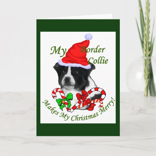 Border Collie kerstcadeaus Feestdagen Kaart (Voorkant)