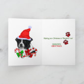 Border Collie kerstcadeaus Feestdagen Kaart (Binnen)