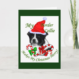 Border Collie kerstcadeaus Feestdagen Kaart
