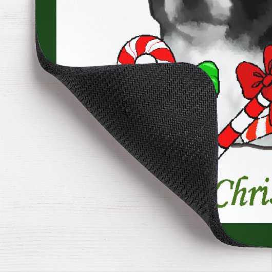 Border Collie kerstcadeaus Muismat (Hoek)