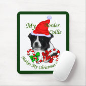Border Collie kerstcadeaus Muismat (Met muis)
