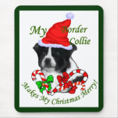 Border Collie kerstcadeaus Muismat (Voorkant)