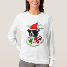 Border Collie kerstcadeaus T-shirt
