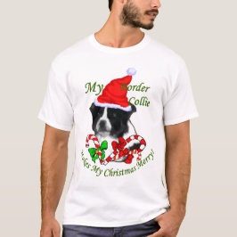 Border Collie kerstcadeaus T-shirt