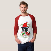 Border Collie kerstcadeaus T-shirt (Voorkant volledig)