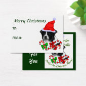 Border Collie kerstcadeautags Visitekaartjes (Bureau)