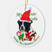 Border Collie Kerstcadeautjes Ornament (Links)