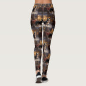 Border Collie Kerstfeest Seizoen Leggings (Achterkant)