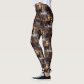 Border Collie Kerstfeest Seizoen Leggings (Links)