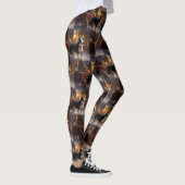 Border Collie Kerstfeest Seizoen Leggings (Rechts)