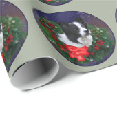 Border Collie Kerstfeestdag Cadeaupapier (Rol Hoek)