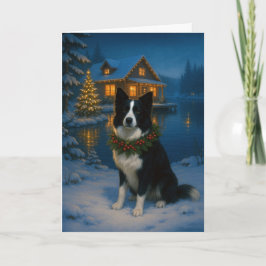 Border Collie Kerstkaart Feestdagen Kaart