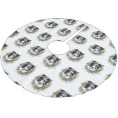 Border Collie Kerstkrans Feestelijke Pup Kerstboom Rok (Gekanteld)