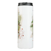 Border Collie Kerstkrans Feestelijke Pup Thermosbeker (Achterkant)