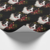 Border Collie Kerstmis Cadeaupapier (Hoek)