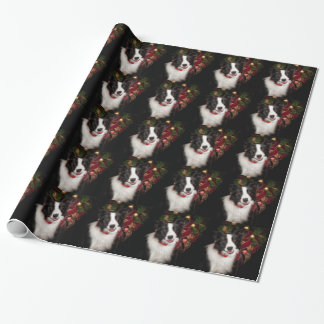 Border Collie Kerstmis Cadeaupapier