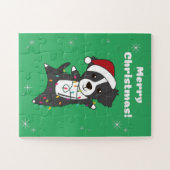 Border Collie Kerstmis Dog Winter Animals Dogs Ji Legpuzzel (Horizontaal)