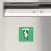 Border Collie Kerstmis Dog Winter Animals Ma Magneet (Insitu (Vaatwasser))