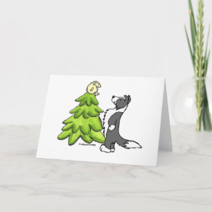 Border Collie Kerstmis Feestdagen Kaart