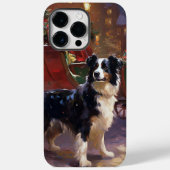 Border Collie Kerstmis Feestelijk Seizoen Case-Mate iPhone Case (Achterkant)