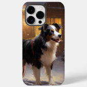 Border Collie Kerstmis Feestelijk Seizoen Case-Mate iPhone Case (Achterkant)