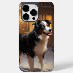 Border Collie Kerstmis Feestelijk Seizoen Case-Mate iPhone 14 Pro Max Hoesje