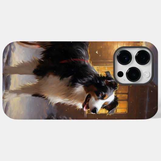 Border Collie Kerstmis Feestelijk Seizoen Case-Mate iPhone Case (Achterkant (horizontaal))