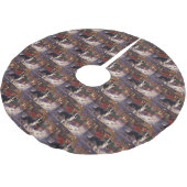 Border Collie Kerstmis Feestelijk Seizoen Kerstboom Rok (Gekanteld)