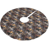 Border Collie Kerstmis Feestelijk Seizoen Kerstboom Rok (Gekanteld)