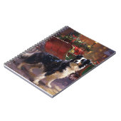 Border Collie Kerstmis Feestelijk Seizoen Notitieboek (Linkerzijde)