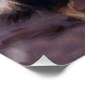 Border Collie Kerstmis Feestelijk Seizoen Perfect Poster (Hoek)