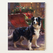 Border Collie Kerstmis Feestelijk Seizoen Planner (Achterkant)