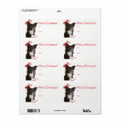 Border Collie Kerstmis Gift Stickers (Full Sheet)