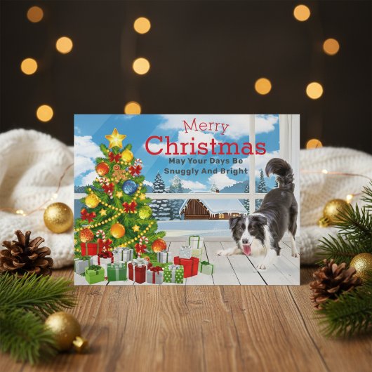 Border Collie Kerstmis Greeting Holiday Briefkaart