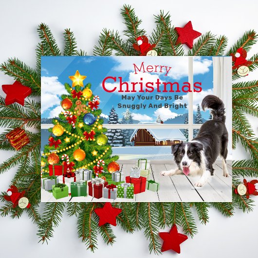 Border Collie Kerstmis Greeting Holiday Briefkaart