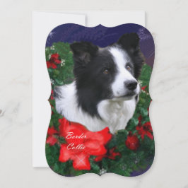 Border Collie Kerstmis Groeten Feestdagenkaart