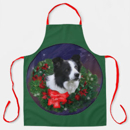 Border Collie Kerstmis Groeten Schort