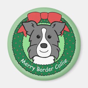 Border Collie Kerstmis Magneet