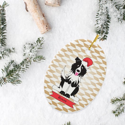 Border Collie Kerstmis Ornament