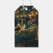 Border Collie kerstvakantie Cadeaulabel (Achterkant)