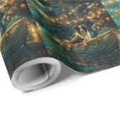 Border Collie kerstvakantie Cadeaupapier (Rol Hoek)