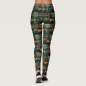 Border Collie kerstvakantie Leggings (Achterkant)