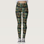 Border Collie kerstvakantie Leggings (Voorkant)