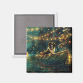 Border Collie kerstvakantie Magneet (Voorkant / Achterkant)