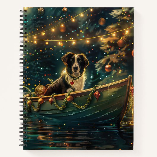 Border Collie kerstvakantie Notitieboek (Voorkant)